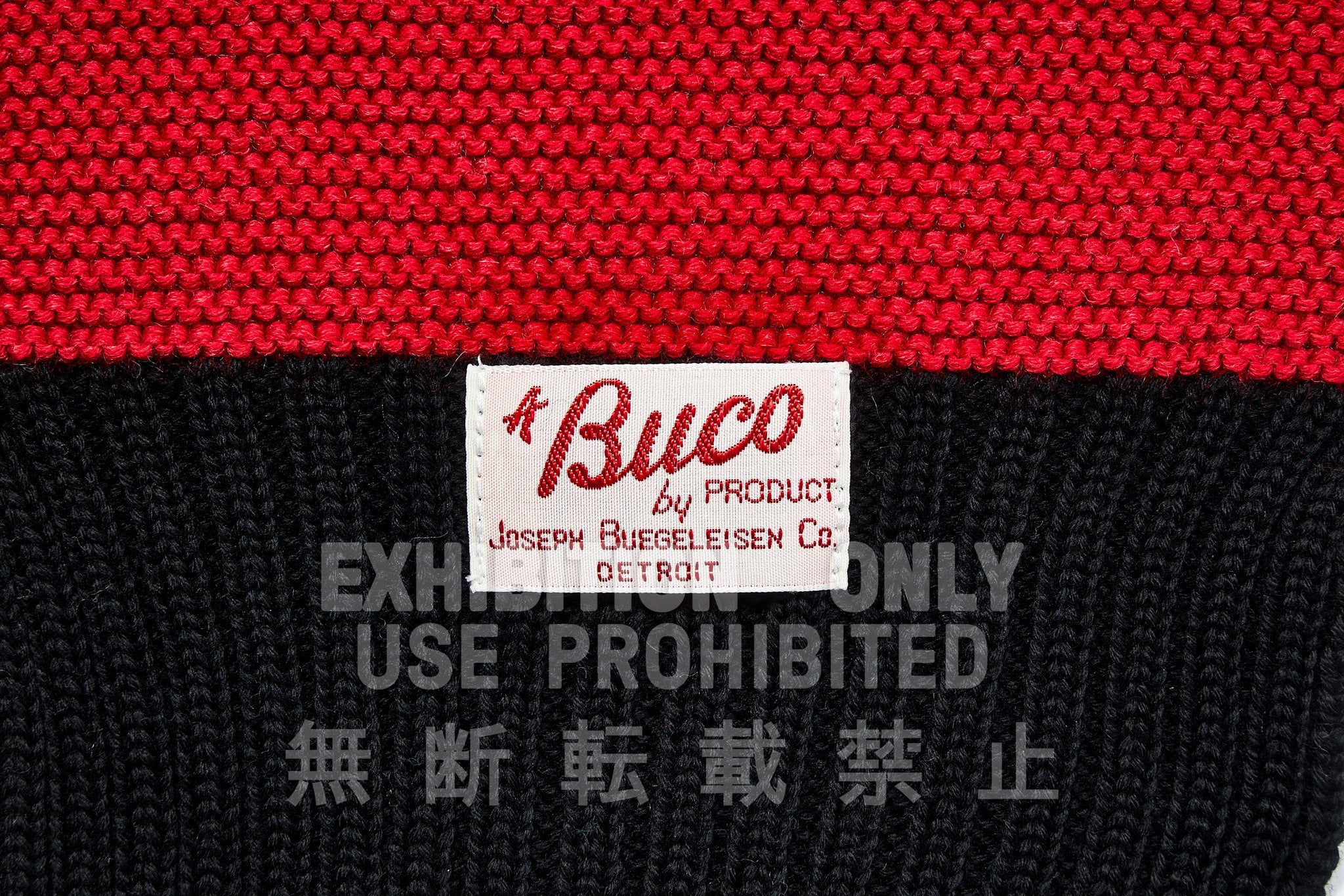 BUCO STRIPED WOOL KNIT SCARF
