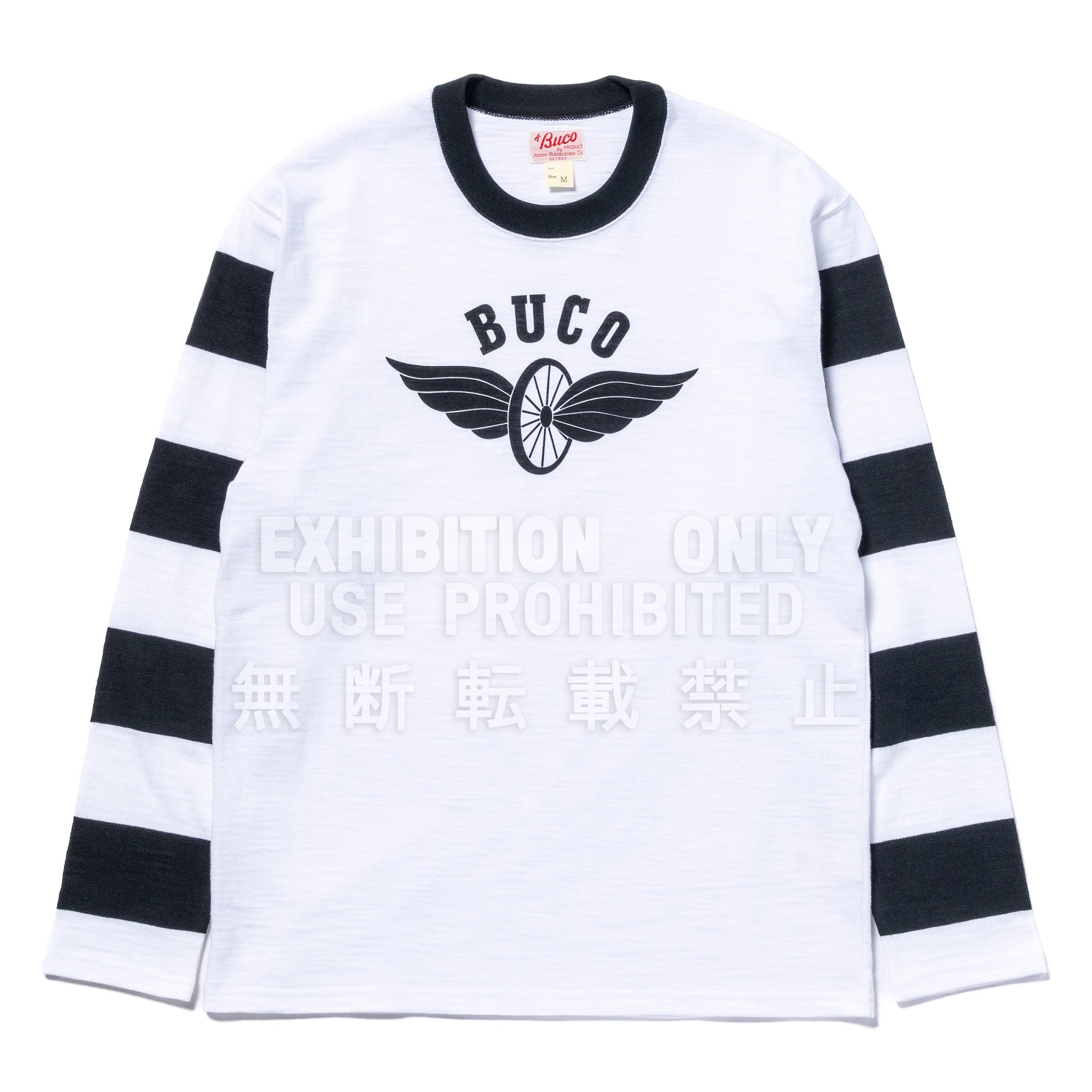 BUCO STRIPED SLEEVE TEE / FLYING WHEEL