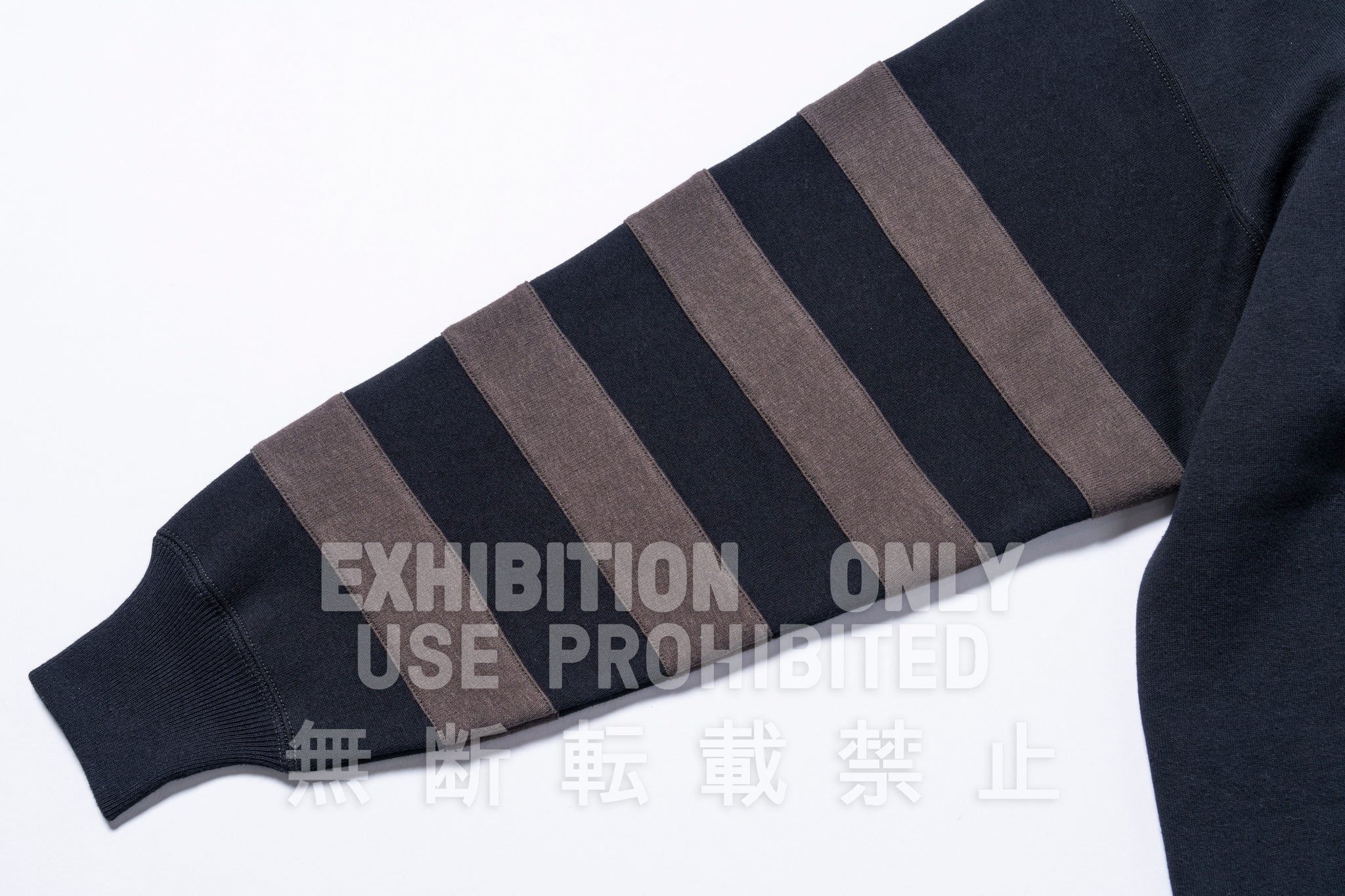 BUCO STRIPED-SLEEVE SWEATSHIRT