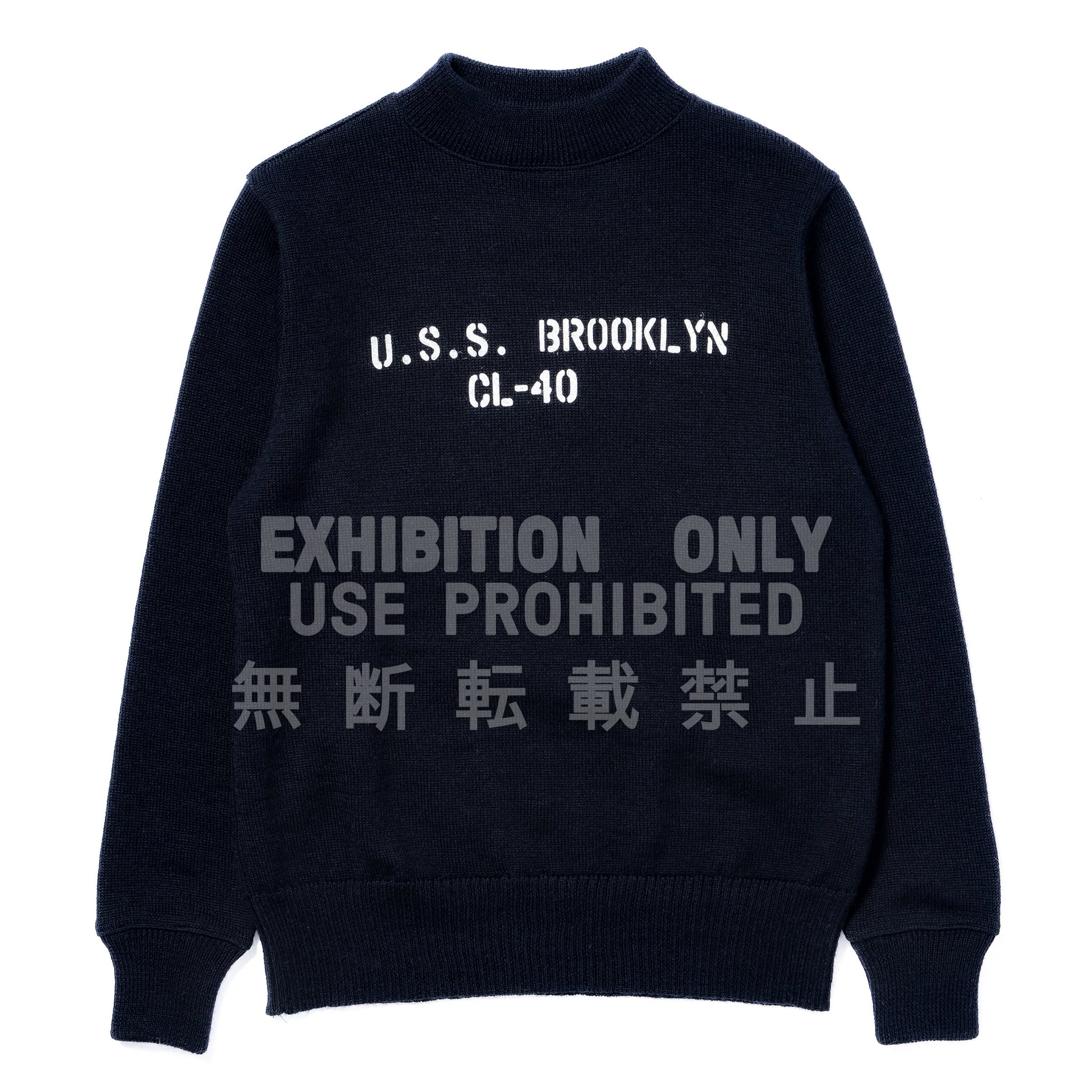 U.S.N. BLUE WOOL JERSEY / U.S.S. BROOKLYN