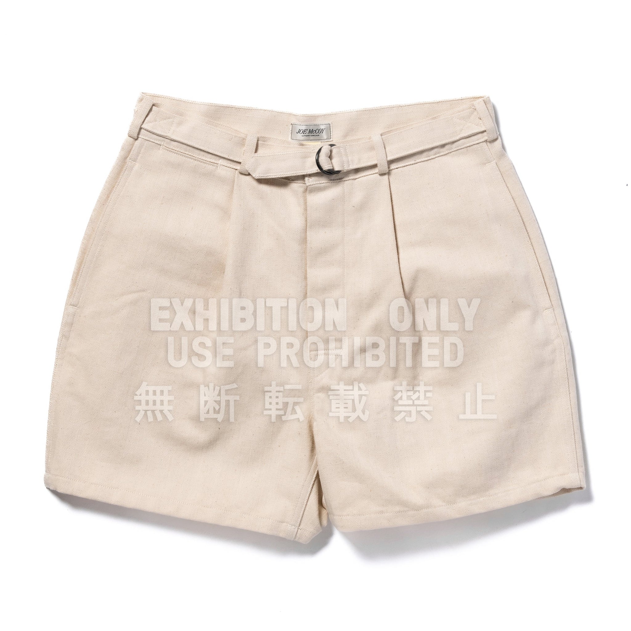 BELTED SHORTS / COTTON-HEMP