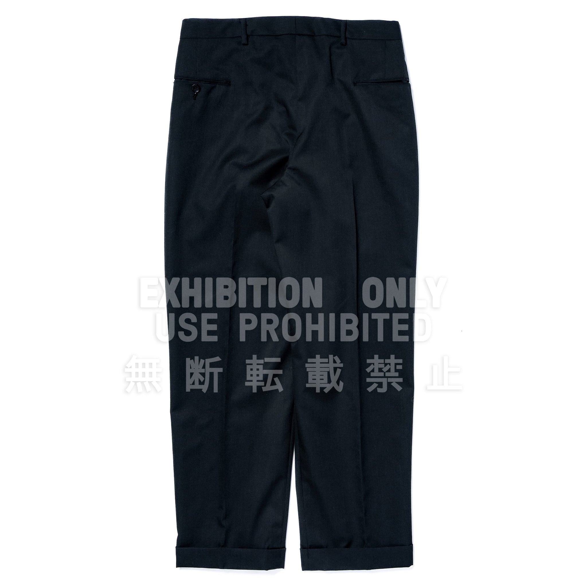 SINGLE-PLEAT WOOL TROUSERS