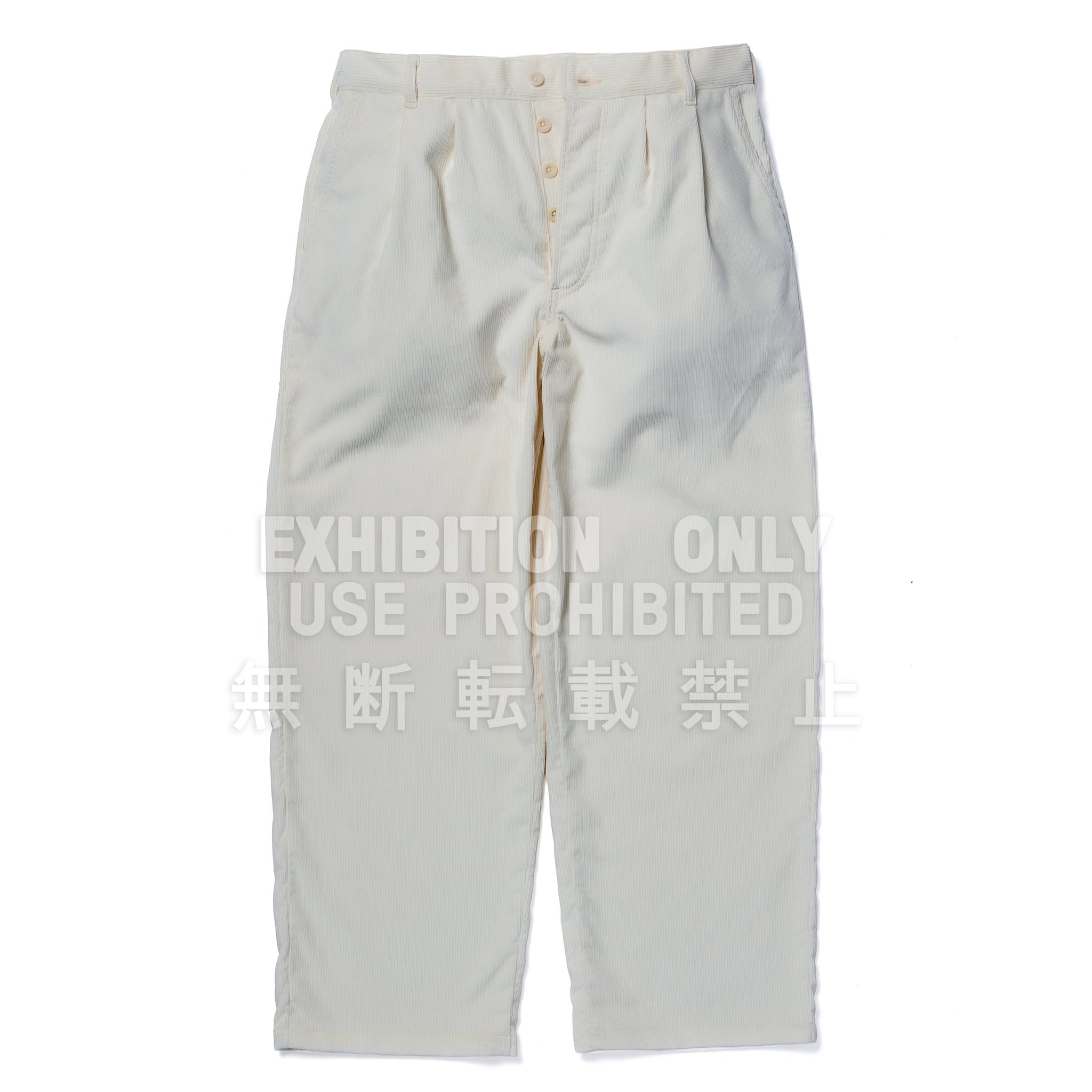 DOUBLE-PLEAT CORDUROY TROUSERS