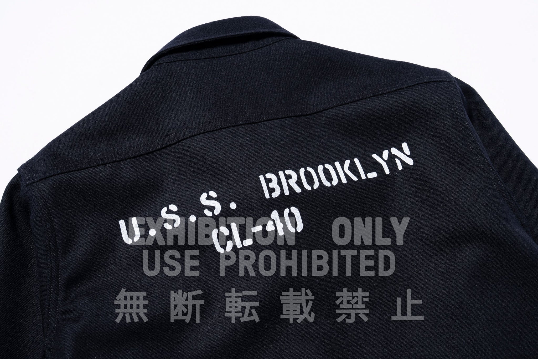 U.S.N. WOOL BLUE FLANNEL SHIRT / U.S.S. BROOKLYN